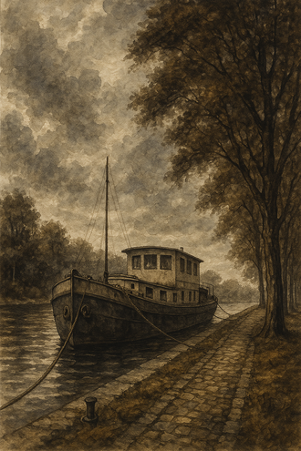 Péniche sur la Marne
