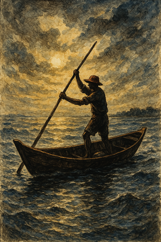 Pirogue sur le Niger