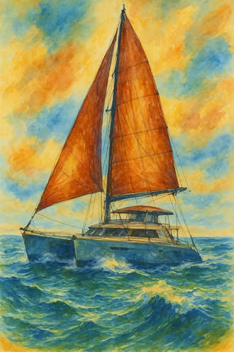 Catamaran aux Seychelles