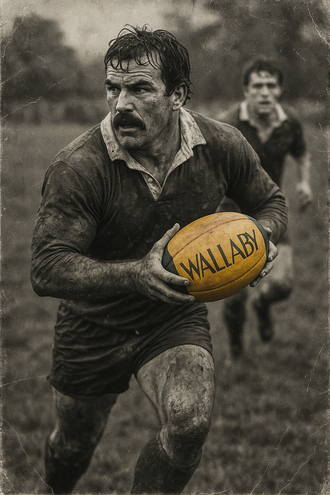 Le porteur de ballon, rugby français - 1980